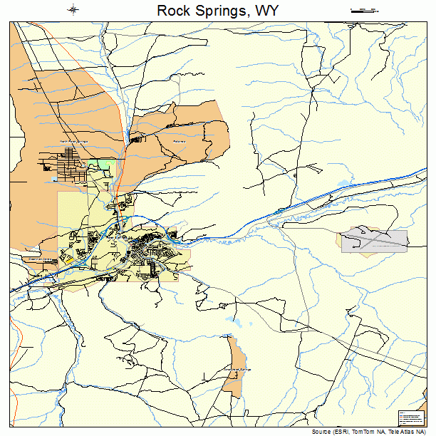 Rock Springs, WY street map