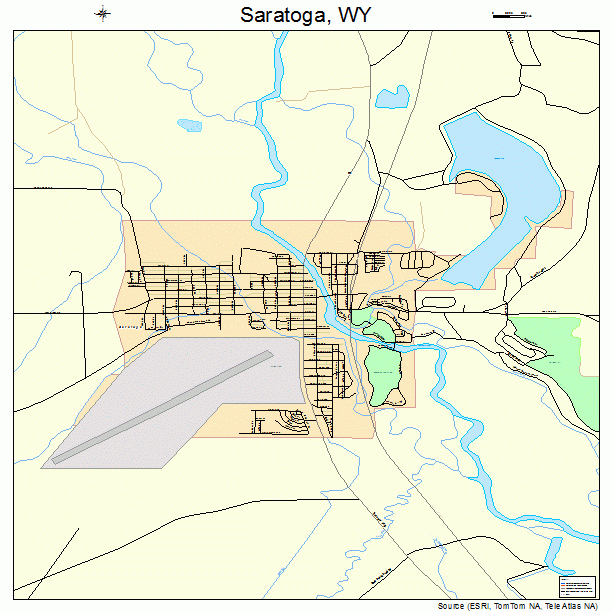 Saratoga, WY street map