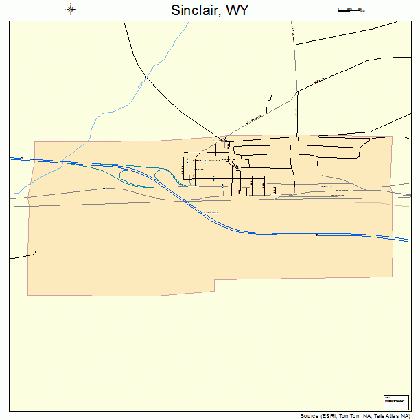 Sinclair, WY street map