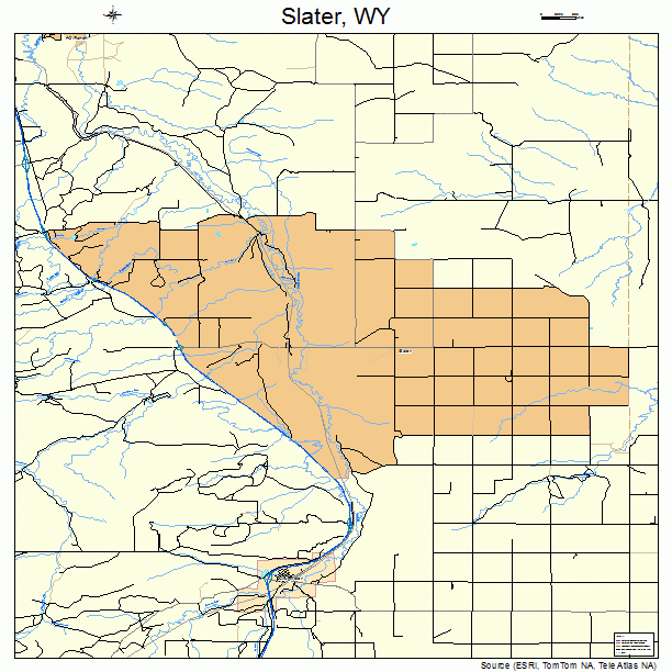 Slater, WY street map