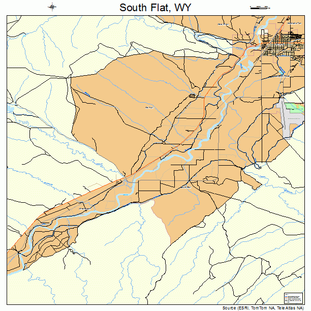 South Flat, WY street map