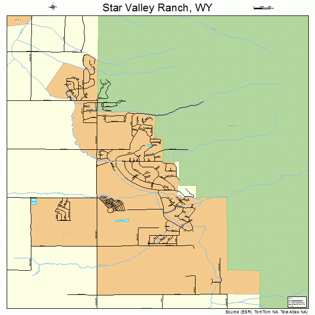 Star Valley Ranch, WY street map