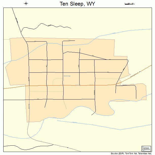 Ten Sleep, WY street map