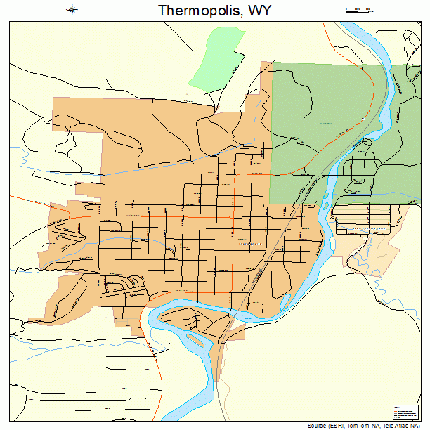 Thermopolis, WY street map