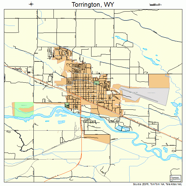 Torrington, WY street map