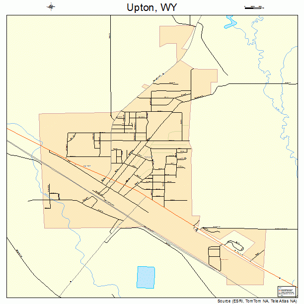 Upton, WY street map