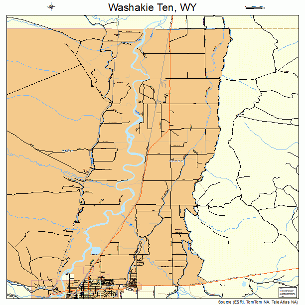 Washakie Ten, WY street map