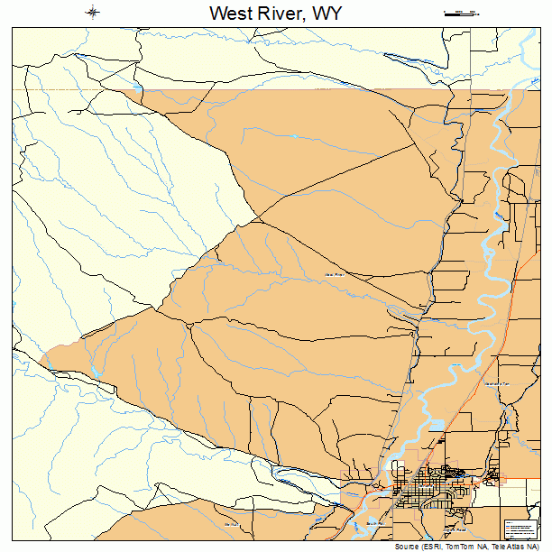 West River, WY street map
