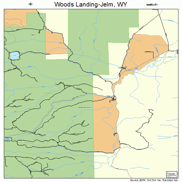 Woods Landing-Jelm, WY street map