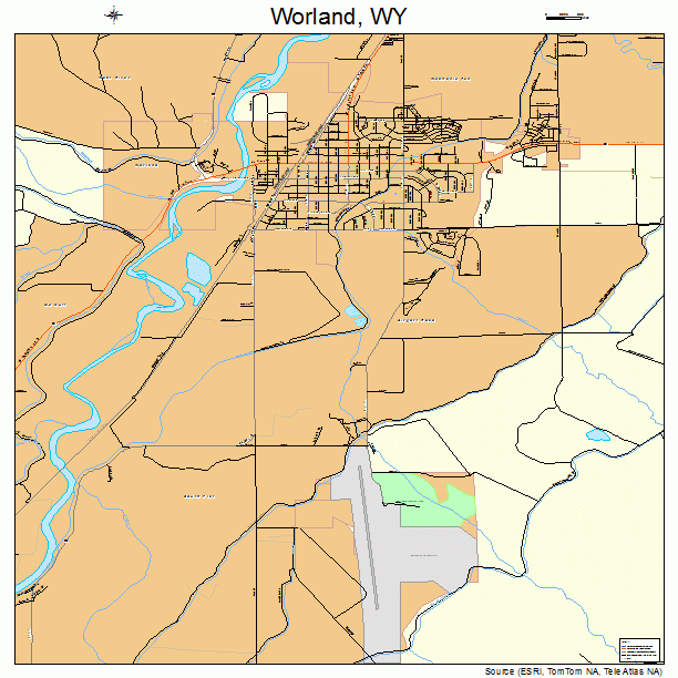 Worland, WY street map