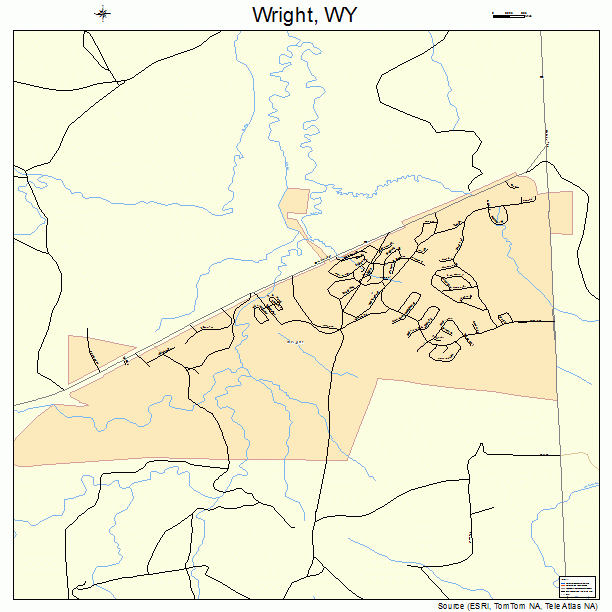 Wright, WY street map