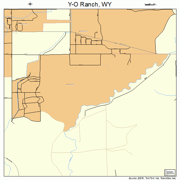 Y-O Ranch, WY street map