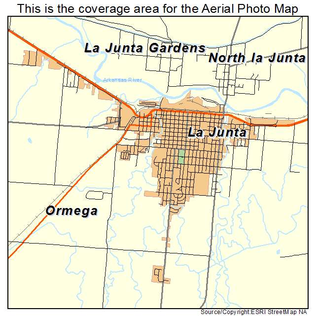 Aerial Photography Map of La Junta, CO Colorado
