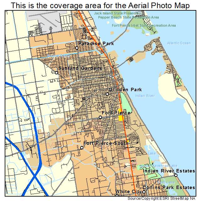 Aerial Photography Map of Fort Pierce, FL Florida