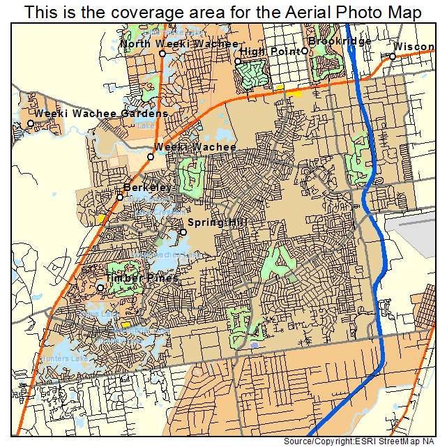 Spring Hills Florida Map - Vinny Jessalyn