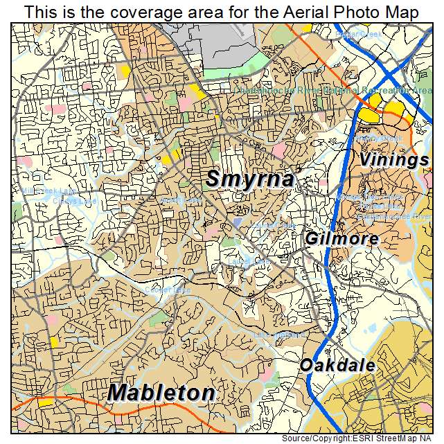 Aerial Photography Map of Smyrna, GA