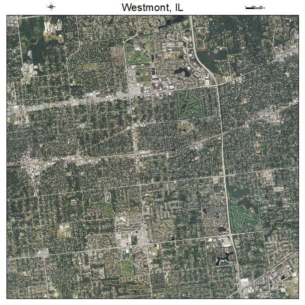 Aerial Photography Map of Westmont, IL Illinois