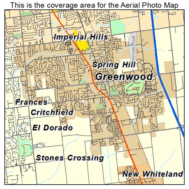 Aerial Photography Map of Greenwood, IN Indiana