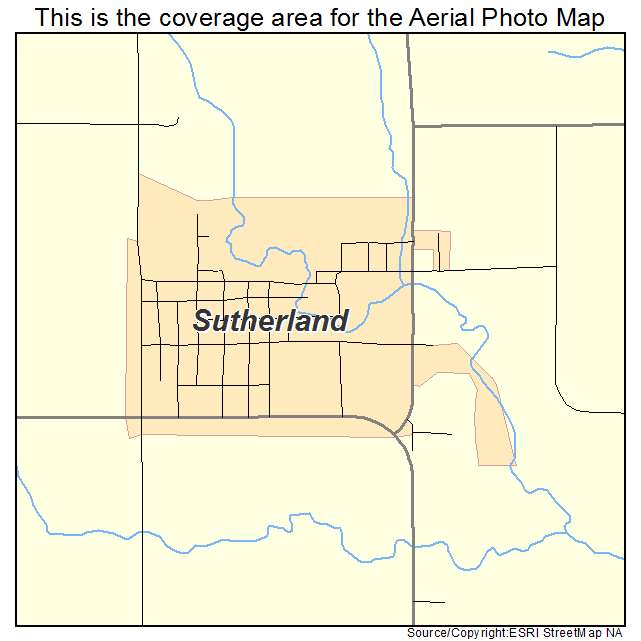 Aerial Photography Map of Sutherland, IA Iowa