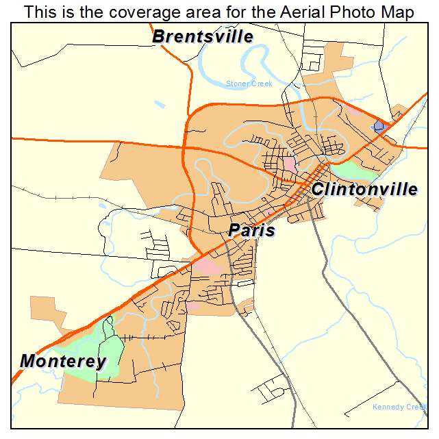 Aerial Photography Map Of Paris Ky Kentucky