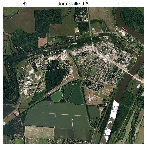 Aerial Photography Map of Jonesville, LA Louisiana