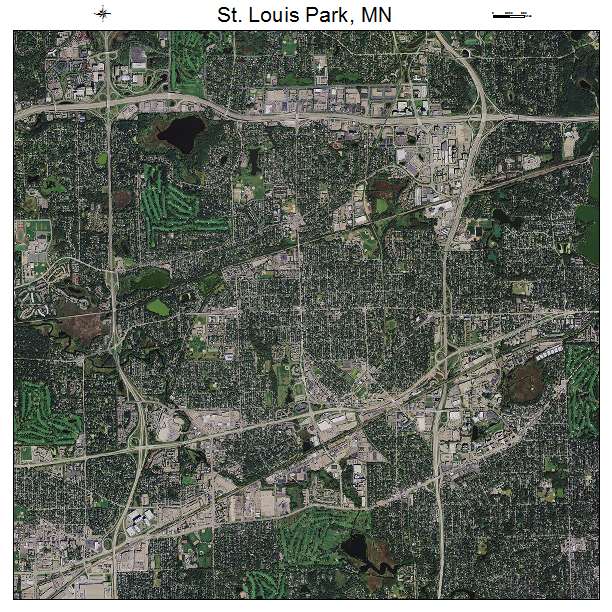 Aerial Photography Map of St Louis Park, MN Minnesota