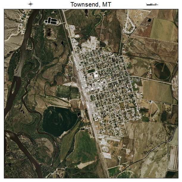 Aerial Photography Map of Townsend, MT Montana