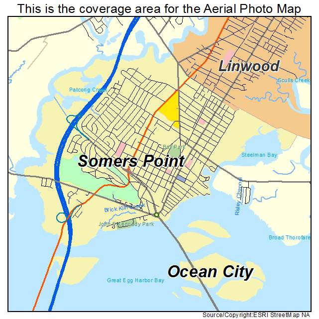 Aerial Photography Map Of Somers Point Nj New Jersey