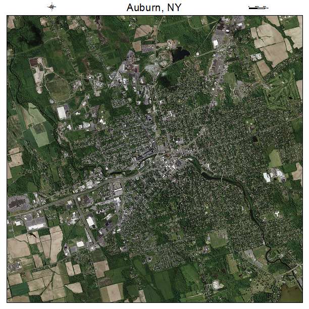 Aerial Photography Map of Auburn, NY New York