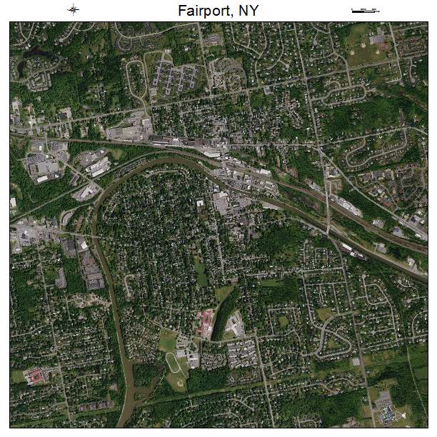 Aerial Photography Map of Fairport, NY New York