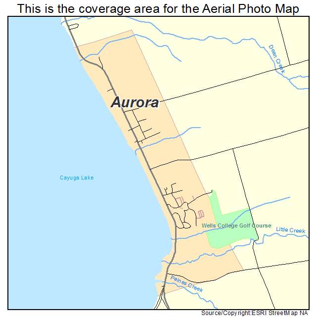Aerial Photography Map Of Aurora Ny New York
