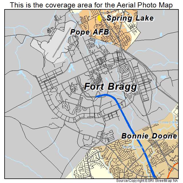 Aerial Photography Map of Fort Bragg, NC North Carolina