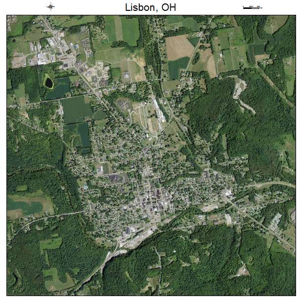 Aerial Photography Map of Lisbon, OH Ohio