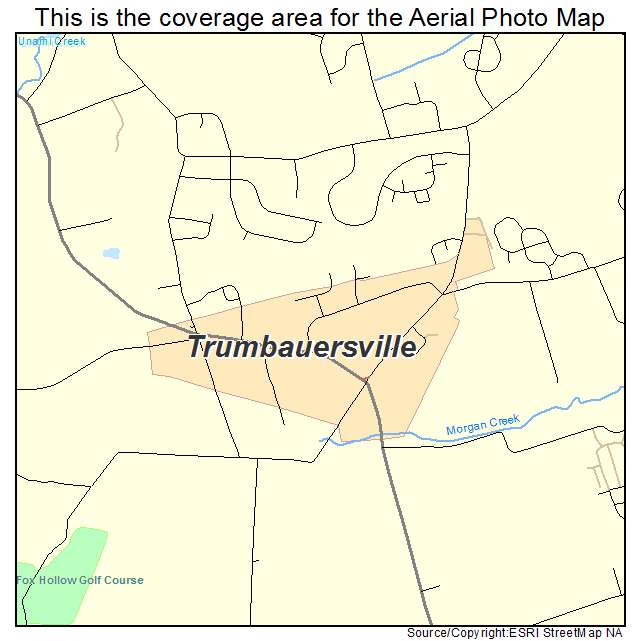 Aerial Photography Map of Trumbauersville, PA Pennsylvania