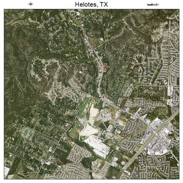 Aerial Photography Map Of Helotes TX Texas
