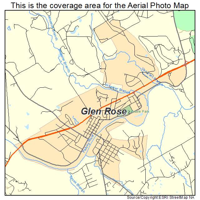 Aerial Photography Map Of Glen Rose TX Texas