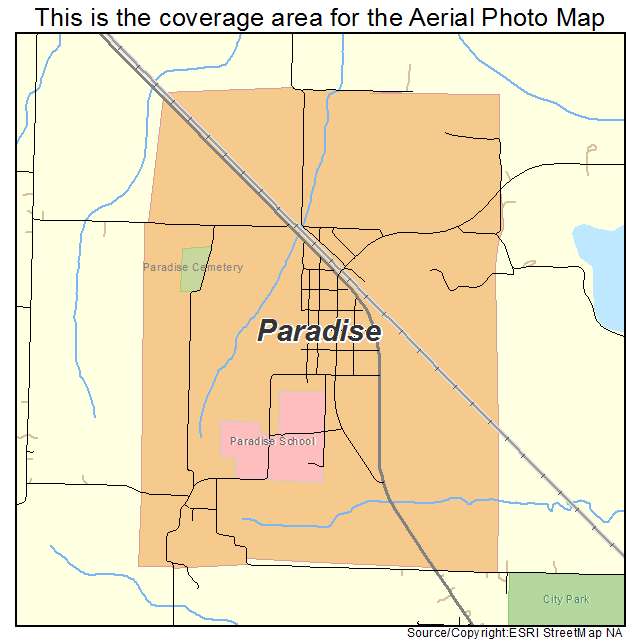 Aerial Photography Map of Paradise, TX Texas