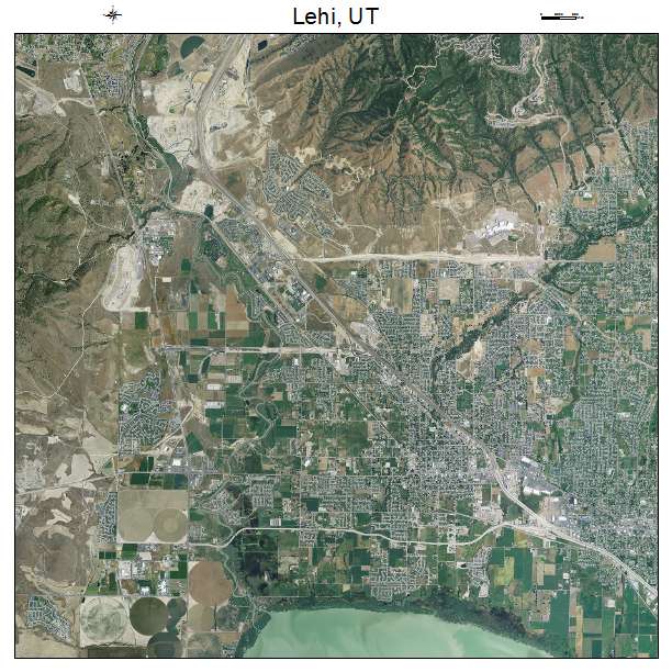 Aerial Photography Map of Lehi, UT Utah