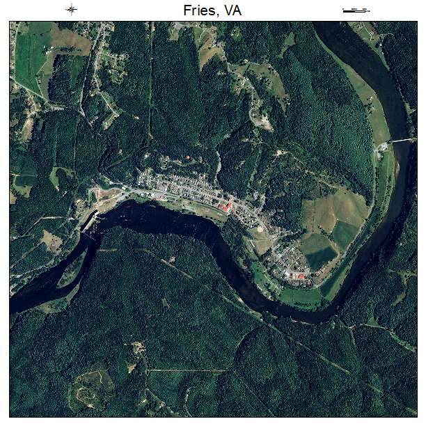 Aerial Photography Map of Fries, VA Virginia