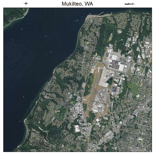 Aerial Photography Map of Mukilteo, WA Washington