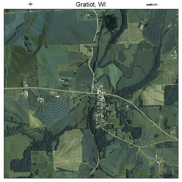 Aerial Photography Map of Gratiot, WI Wisconsin