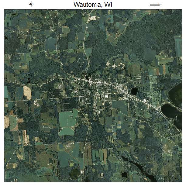 Aerial Photography Map of Wautoma, WI Wisconsin